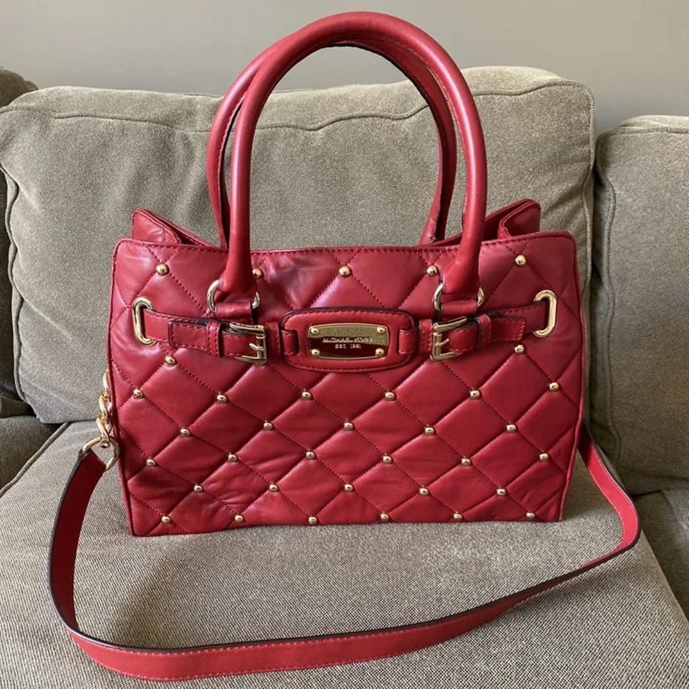 Michael Kors red handbag